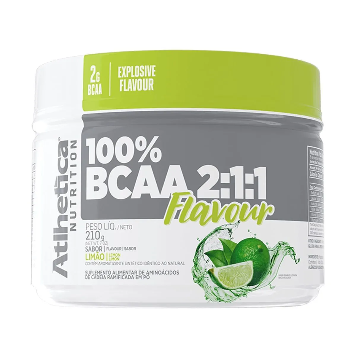 100% Bcaa 2:1:1 Flavour Sabor Limão 210G Atlhetica Nutrition