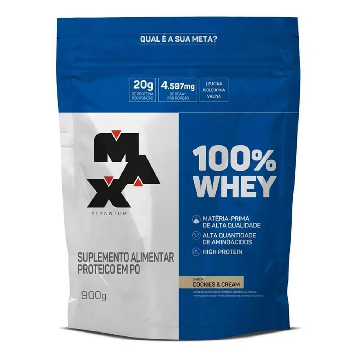 100% Whey Sabor Cookies and Cream 900g Max Titanium