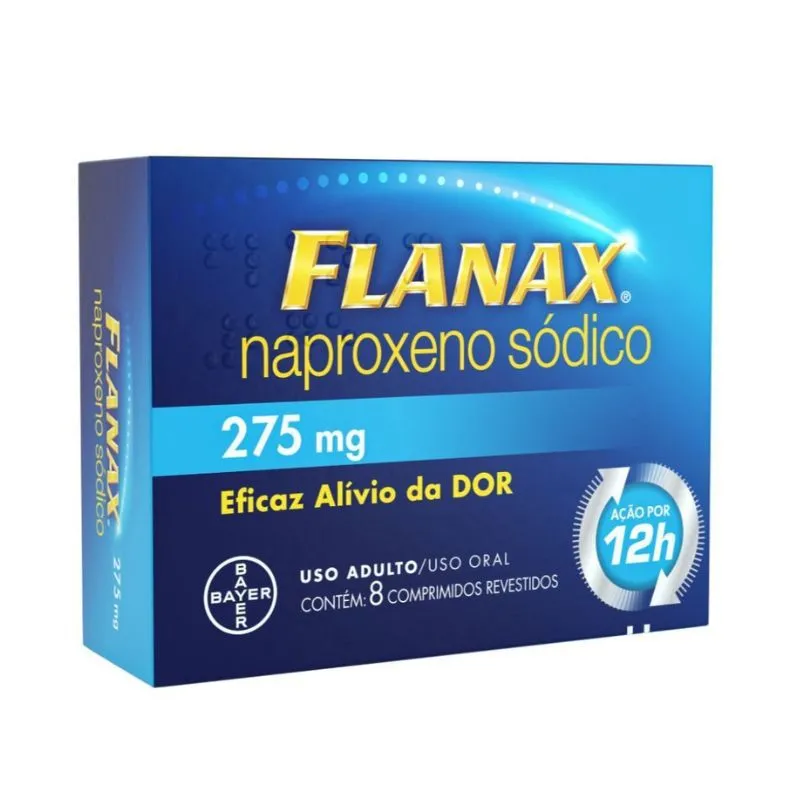 Analgésico Flanax 275mg Bayer 8 Comprimidos