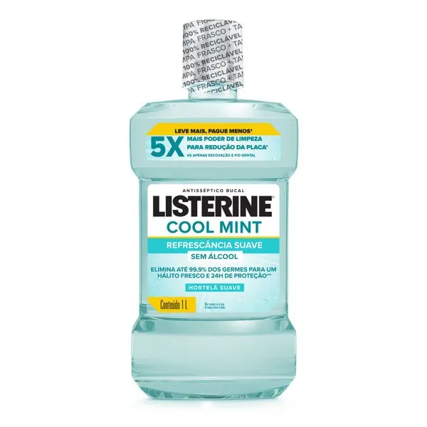 Enxaguante Bucal Listerine Cool Mint Suave 1L
