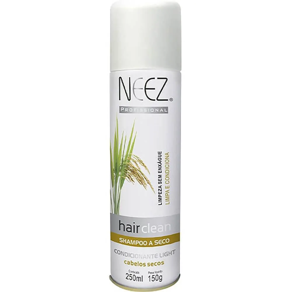 Neez Hair Clean - Shampoo a Seco Limpeza Sem Enxágue Cabelos Secos 250ml