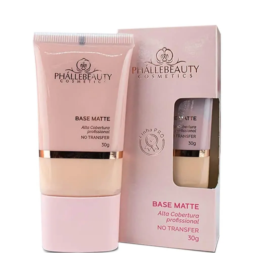 Phállebeauty - Base Matte Alta Cobertura Longa Duração Cor 02 30g