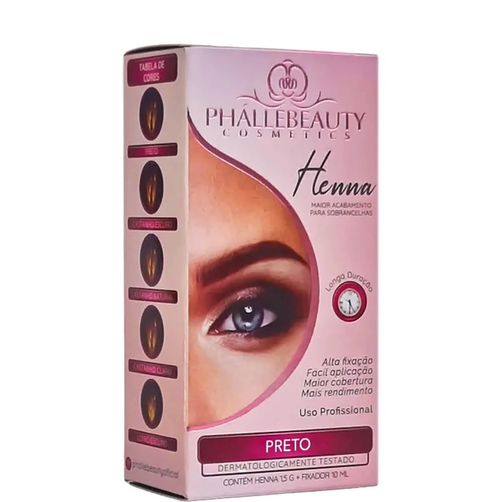 Phállebeauty - Henna Acabamento para Sobrancelhas Preto