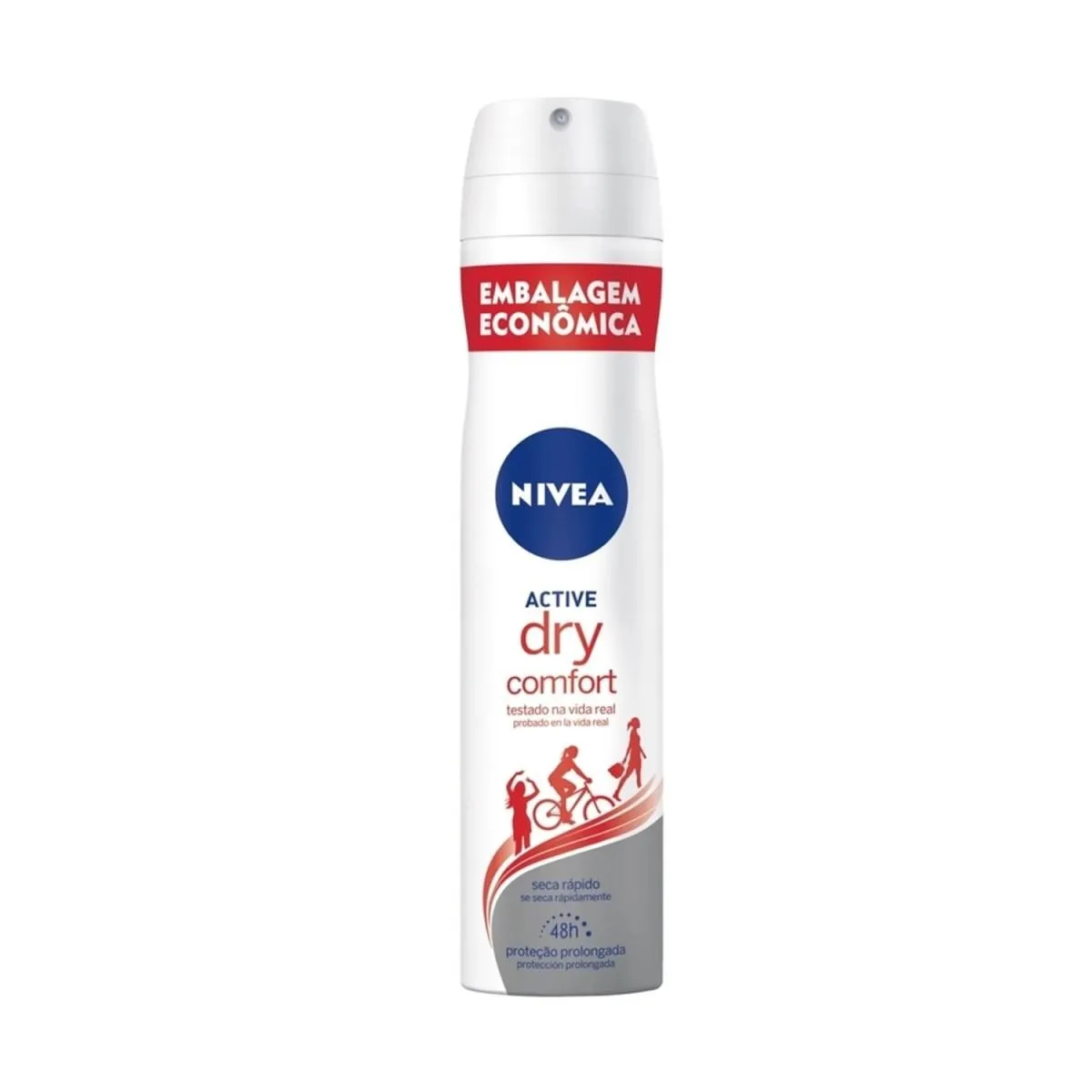 Desodorante Aerosol Nivea Active Dry Comfort 48h 200ml Embalagem Economica