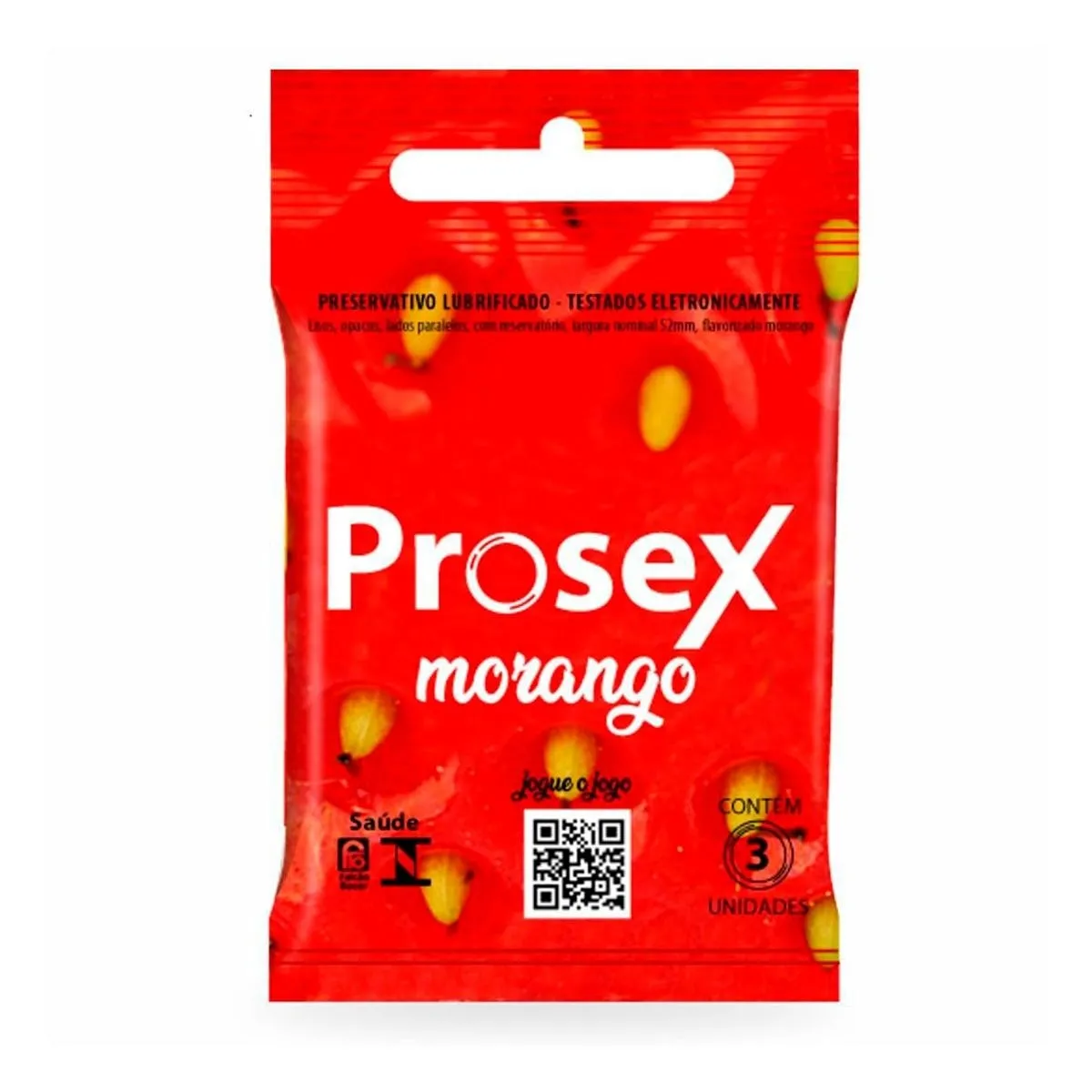 Preservativo Prosex Morango 3 Unidades