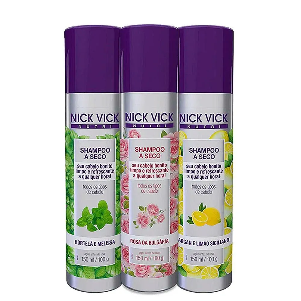 Kit Shampoo A Seco Nick Vick (3 Produtos)