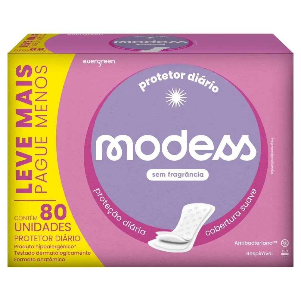 Protetor Diário Modess sem Fragrância 80un