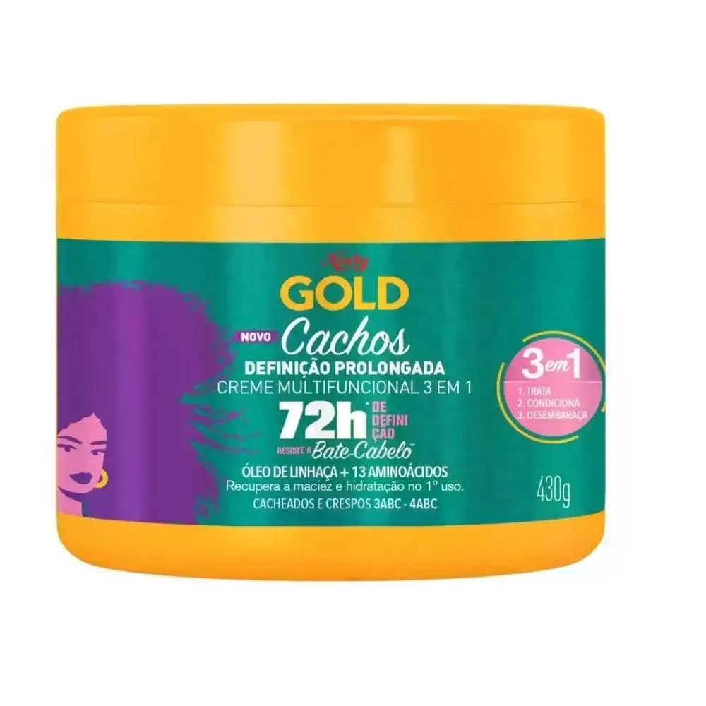 Máscara Cachos Definição Prolongada Niely Gold 430G