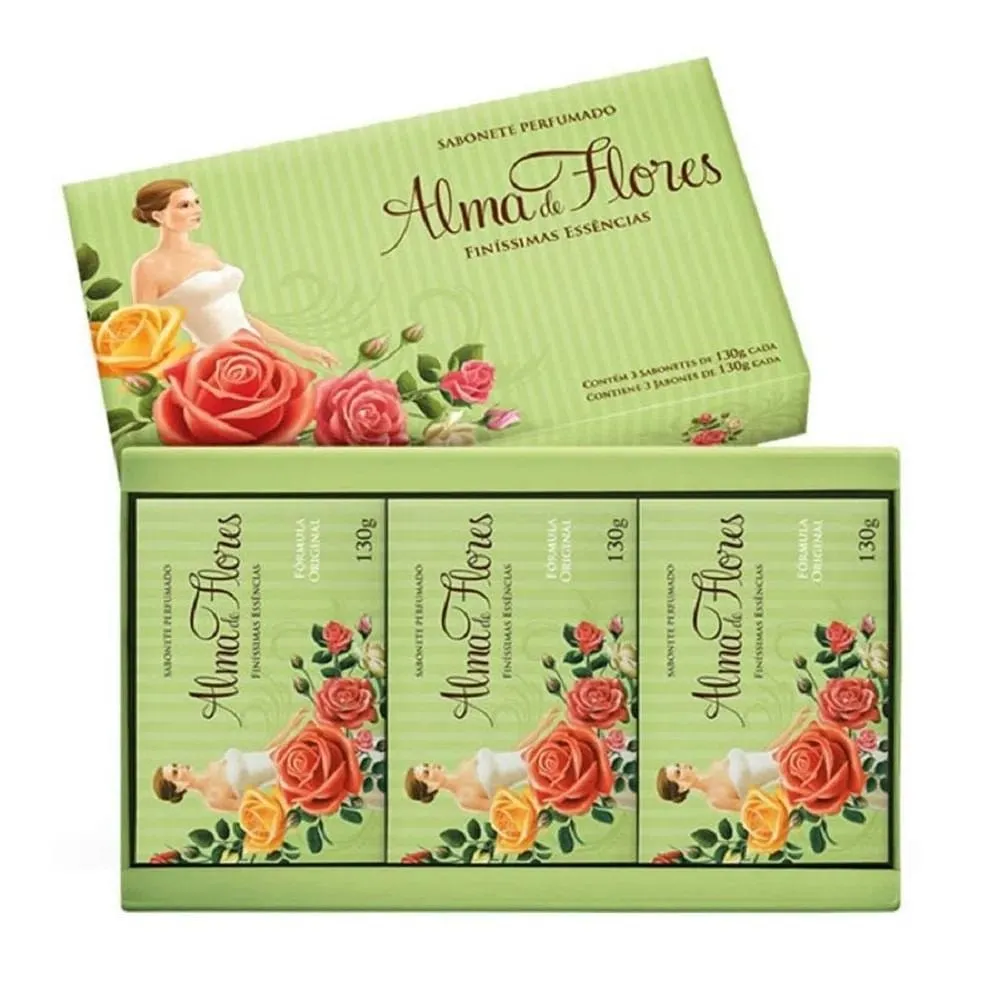 Kit 3x130g Sabonete Alma de Flores Clássico