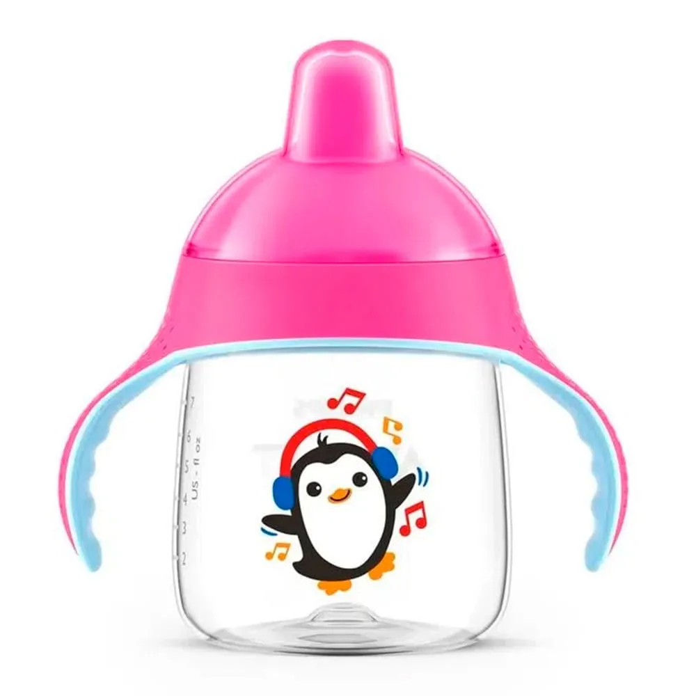 Copo De Treinamento Philips Avent Pinguim Rosa 260ml 1 Unidade