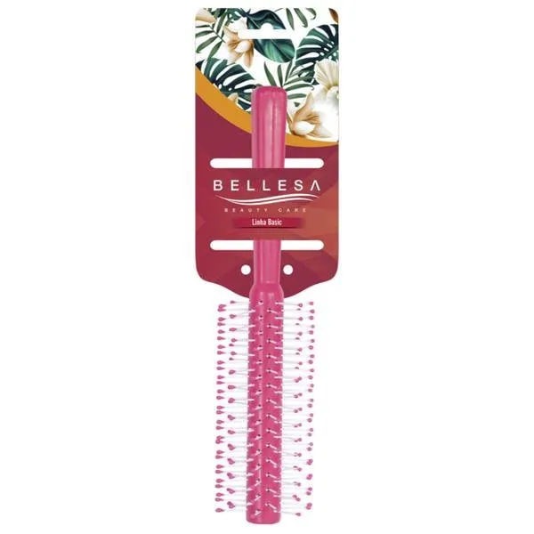 Escova de Cabelo Bellesa Almofadada Redonda Nice