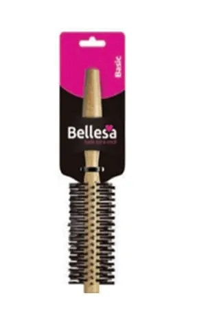 Escova de Cabelo Bellesa Madeira Redonda