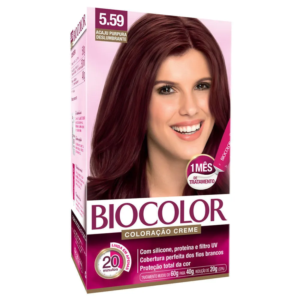 Biocolor Tinta de Cabelo Coloração Creme -5.59 Acajú Púrpura