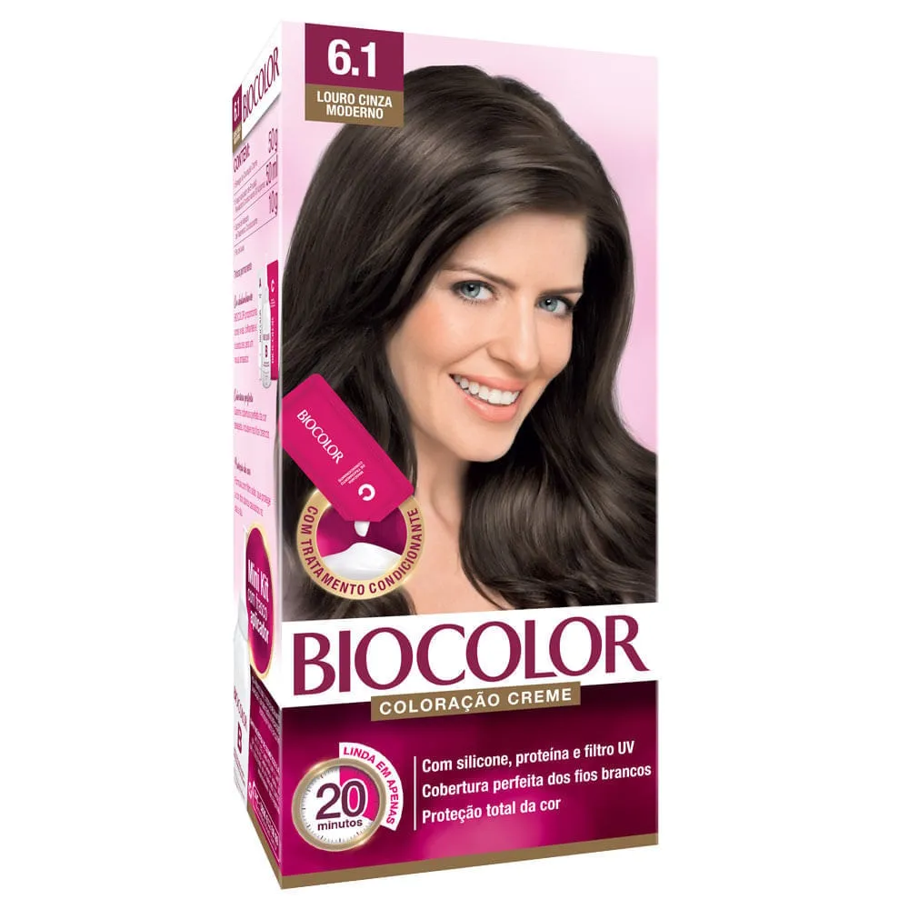 Biocolor Tinta de Cabelo Coloração Mini - 6.1 Louro Cinz Mod