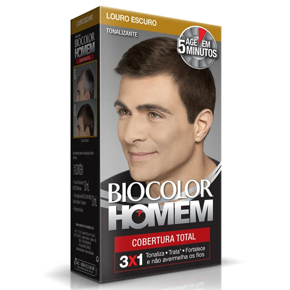 Biocolor Homem Cobertura Total Tonalizante de Cabelo-Lou Esc