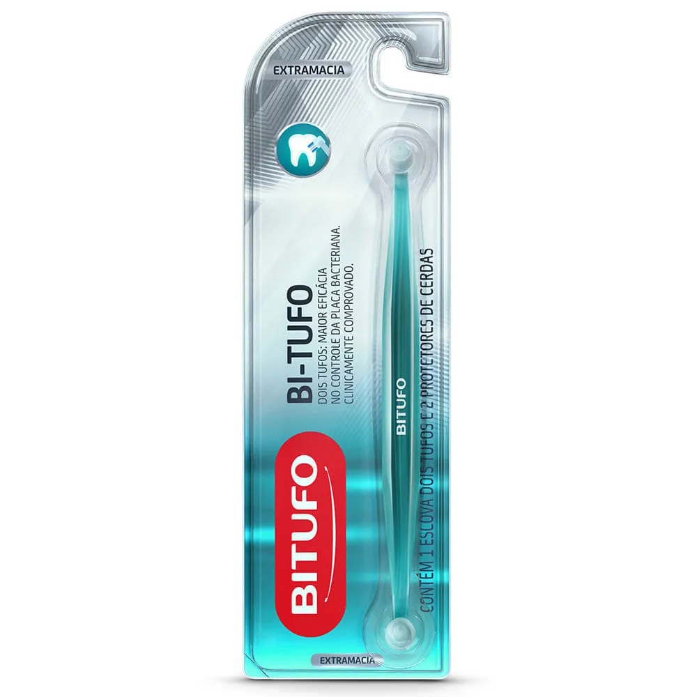 Escova Dental Bitufo 2 Tufos Extra Macia Suave