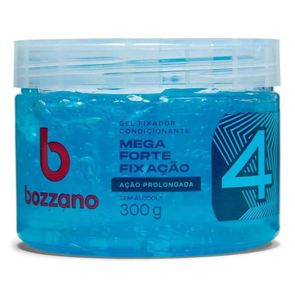 Gel Fixador Bozzano Ação Prolongad 300g Fixação 4 Mega Forte