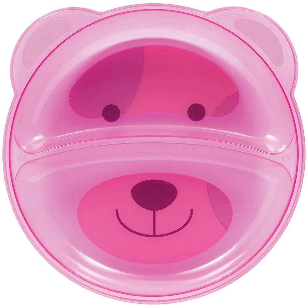Prato Ursinho Buba com Divisória Rosa