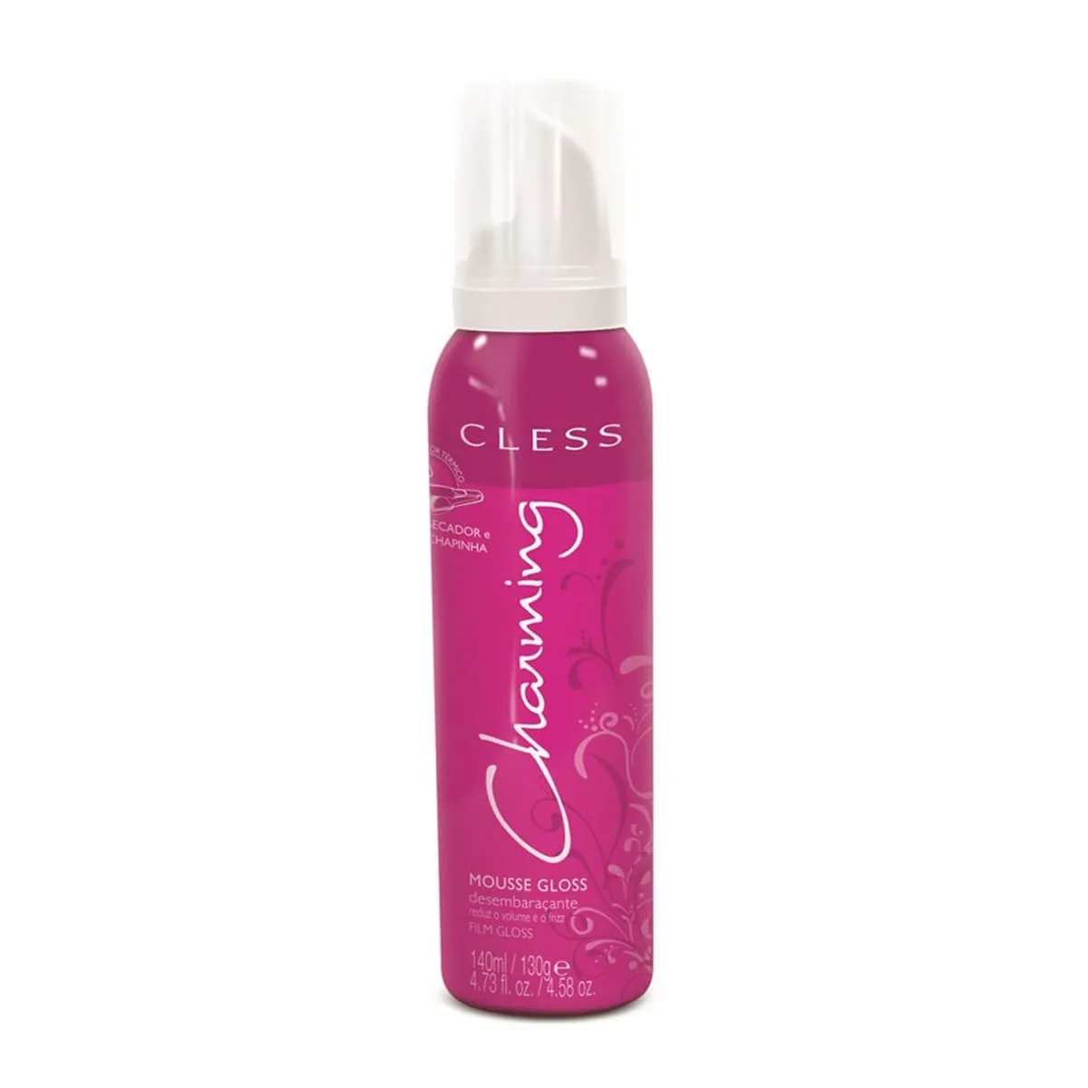 Mousse Fixador Charming Gloss Desembaracante 140ml