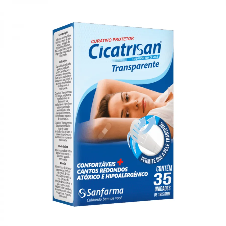 Curativo Cicatrisan Transparente 35 Unidades