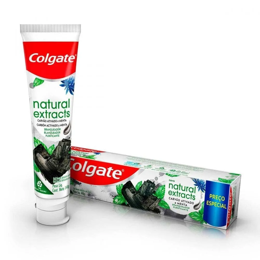 Creme Dental Colgate Natural Extr Carvão Ativado Menta 140g