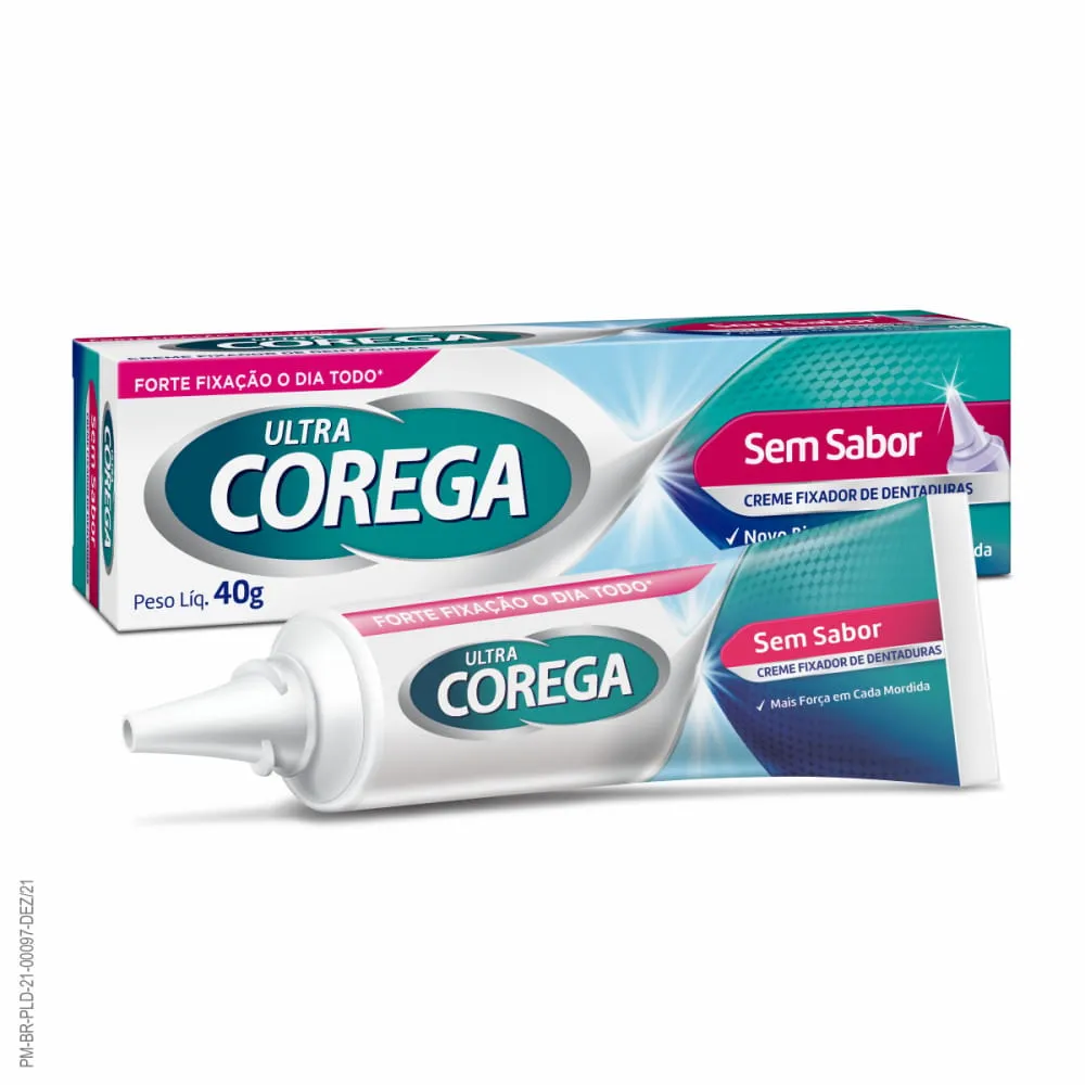 Creme Fixador de Dentadura Corega Ultra Sem Sabor 40g