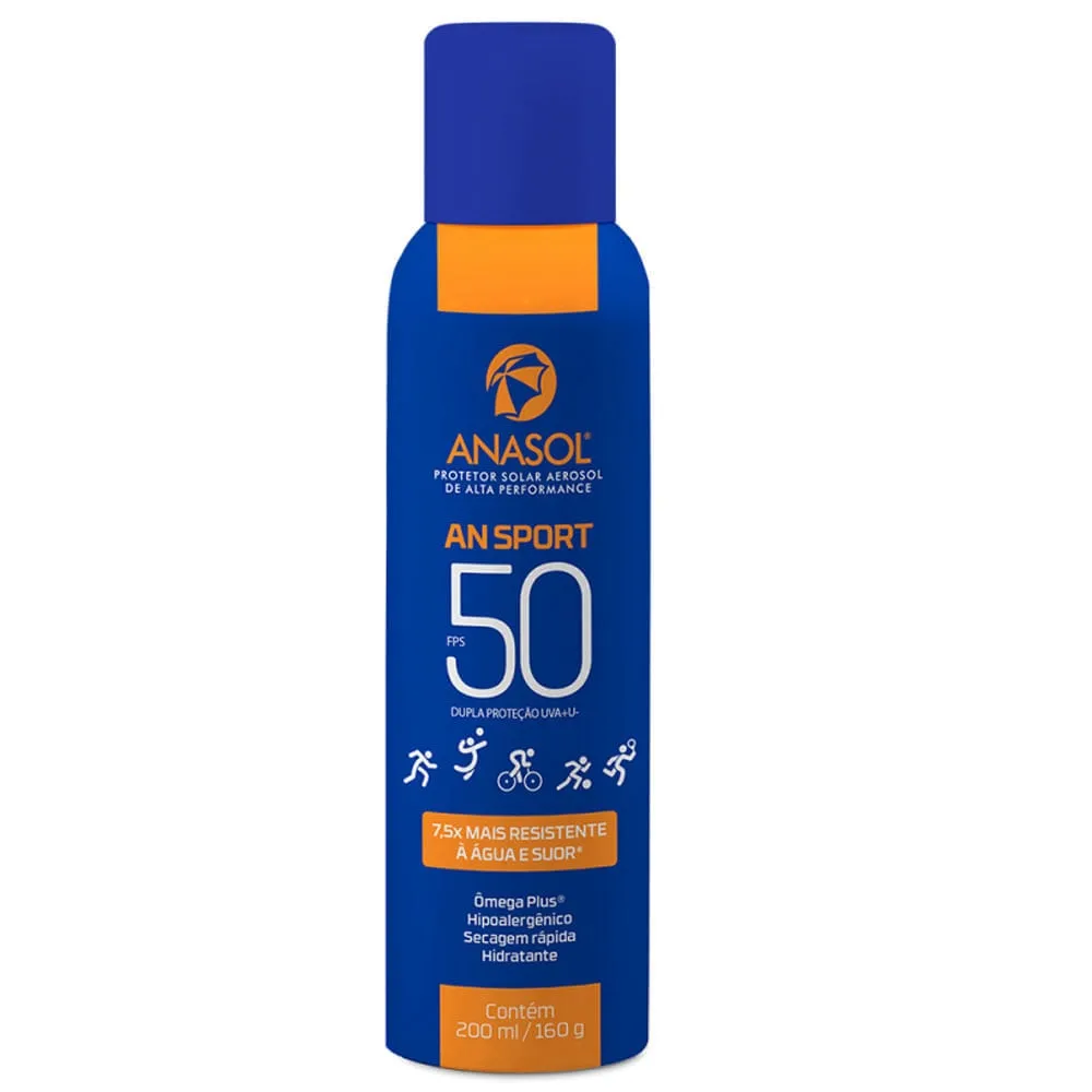 Protetor Solar Anasol AN Sport Aerossol FPS50 200ml