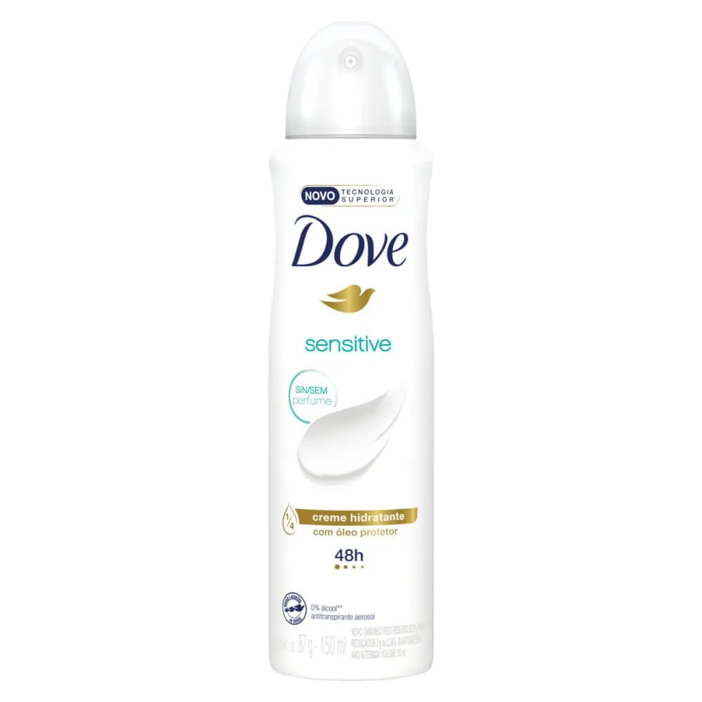 Desodorante Antitransp Aerosol Dove Sensitive s/Perf 150ml