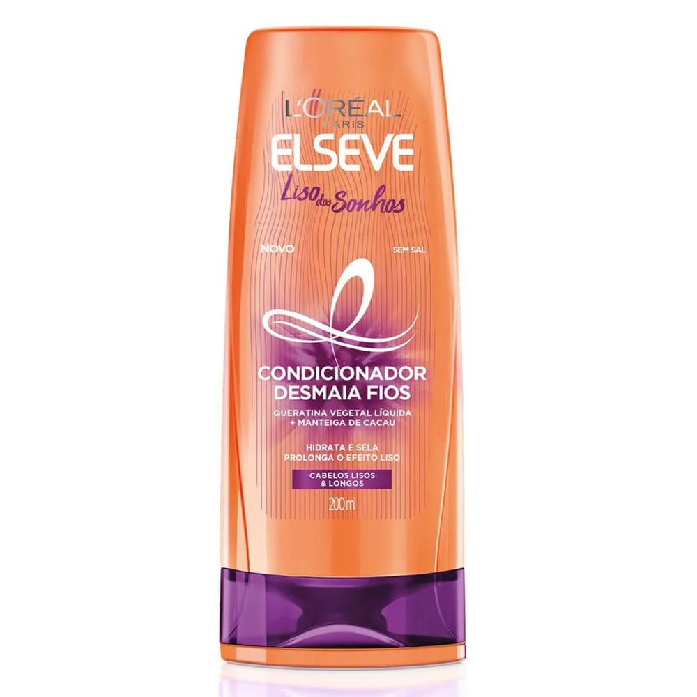 Condicionador Elséve Desmaia Fios Liso dos Sonhos 200ml