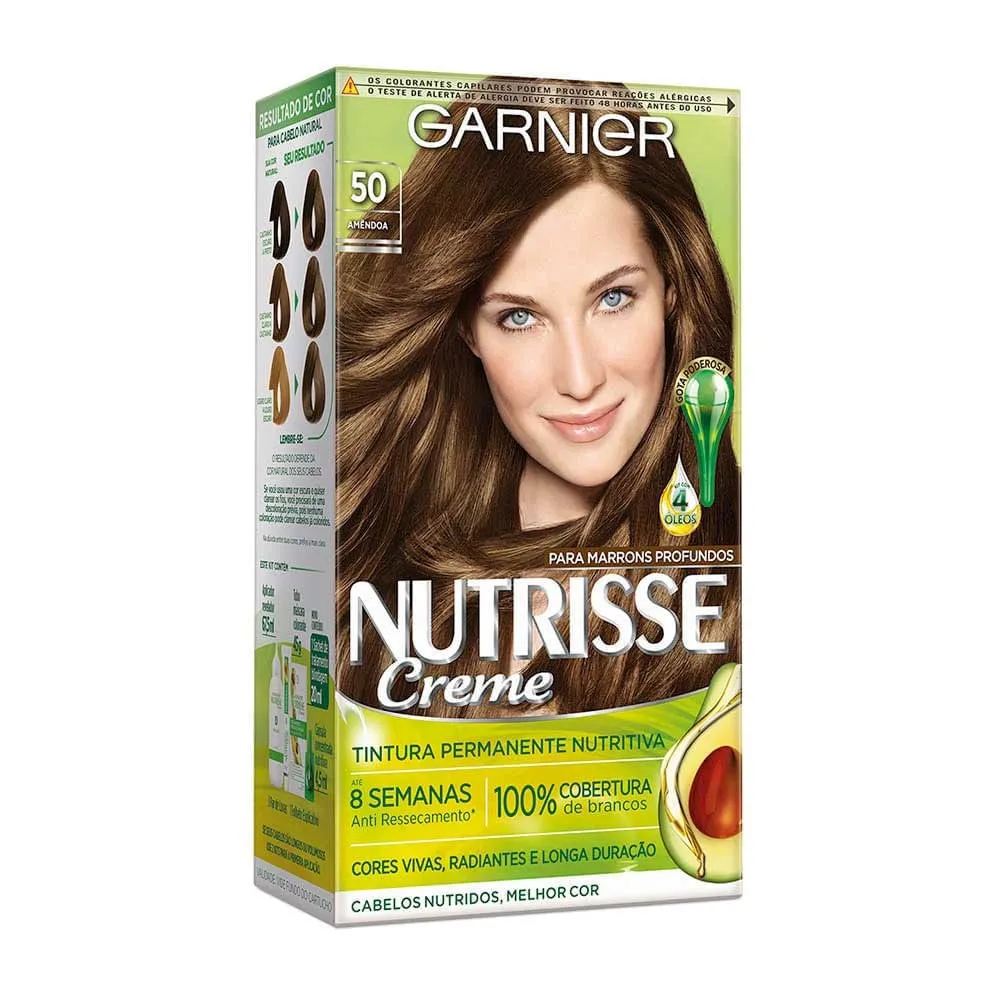Garnier Nutrisse Coloração Creme - Amêndoa Castanho Claro 50