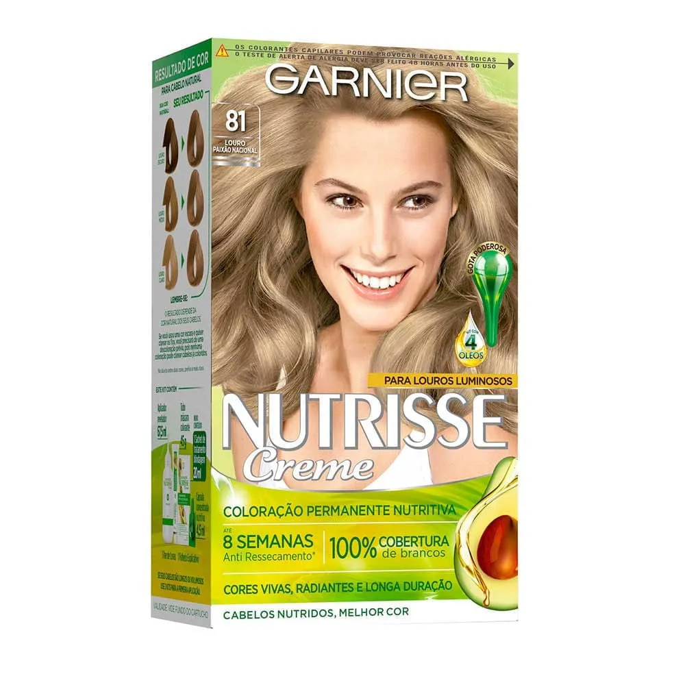 Garnier Nutrisse Coloração Creme - Louro Cinza Claro 81