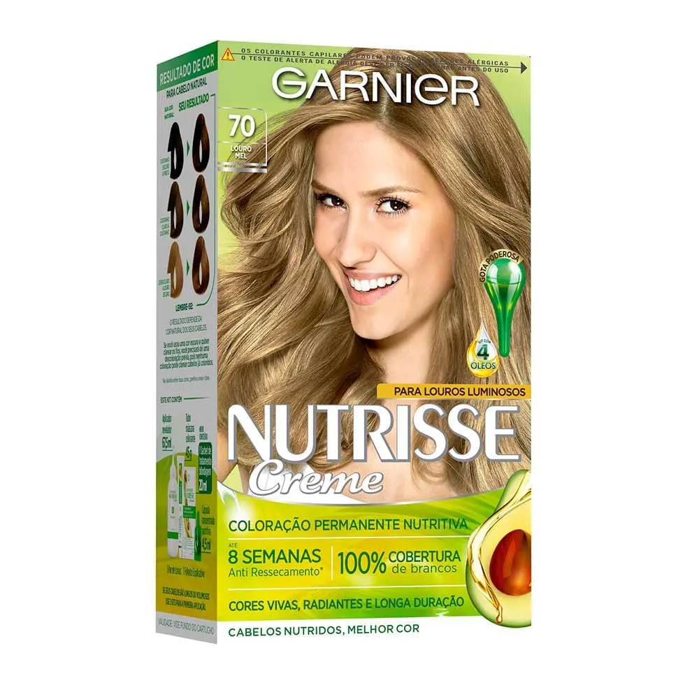 Garnier Nutrisse Coloração Creme - Mel Louro Natural 70