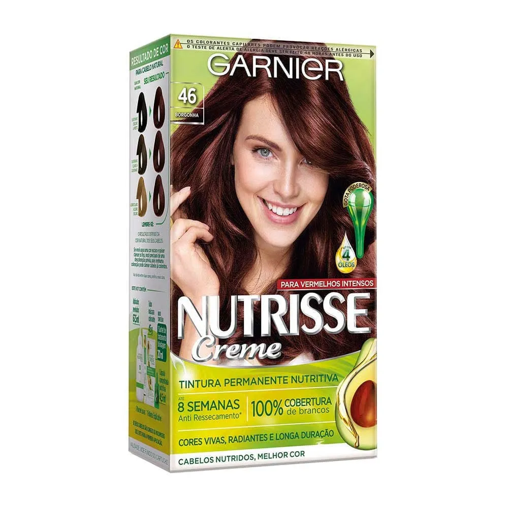 Garnier Nutrisse Coloração Creme - Borgonha Cast Vermelho 46