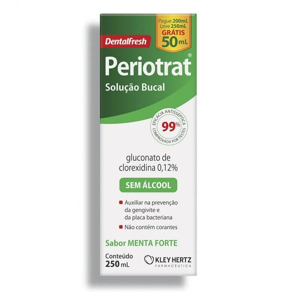 Periotrat Enxaguante Bucal Antisséptico Menta Forte 250ml