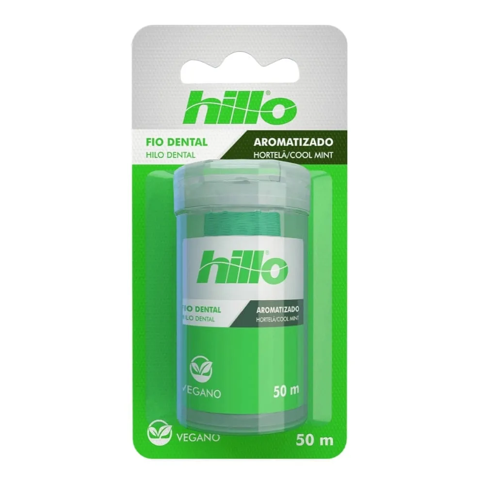 Fio dental Hillo vegano sabor hortelã 50m