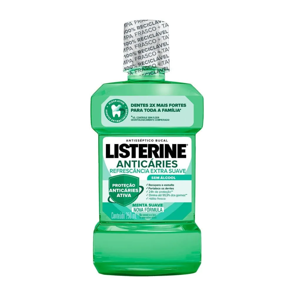 Enxaguante Bucal Antisséptico Listerine Anticá Zero Ment 250