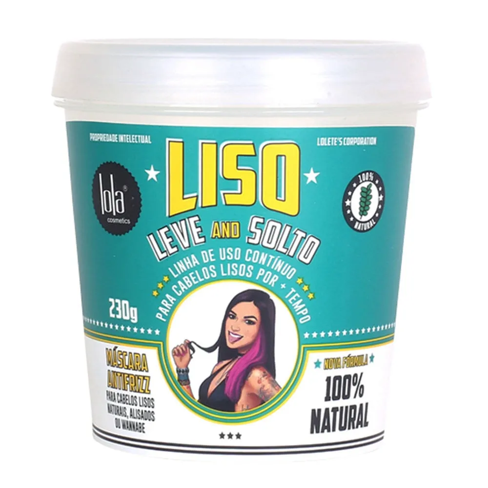 Lola Cosmetics Liso Leve e Solto Máscara Capilar 230g