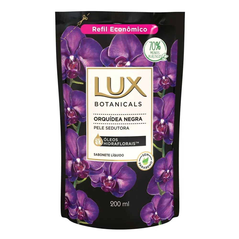 Refil Sabonete Líquido Lux Botanicals Orquídea Negra 200ml