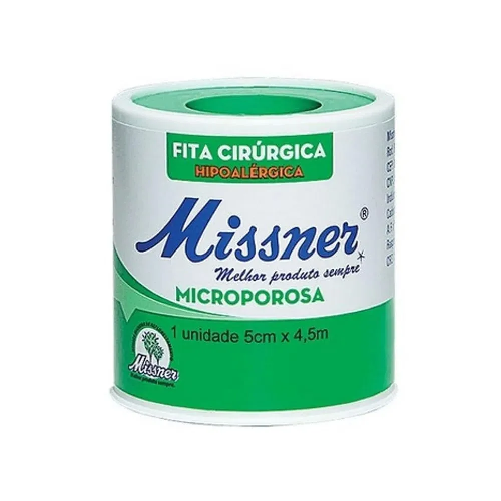 Fita Cirúrgica Microporosa Branca Missner 5cmx4,5m