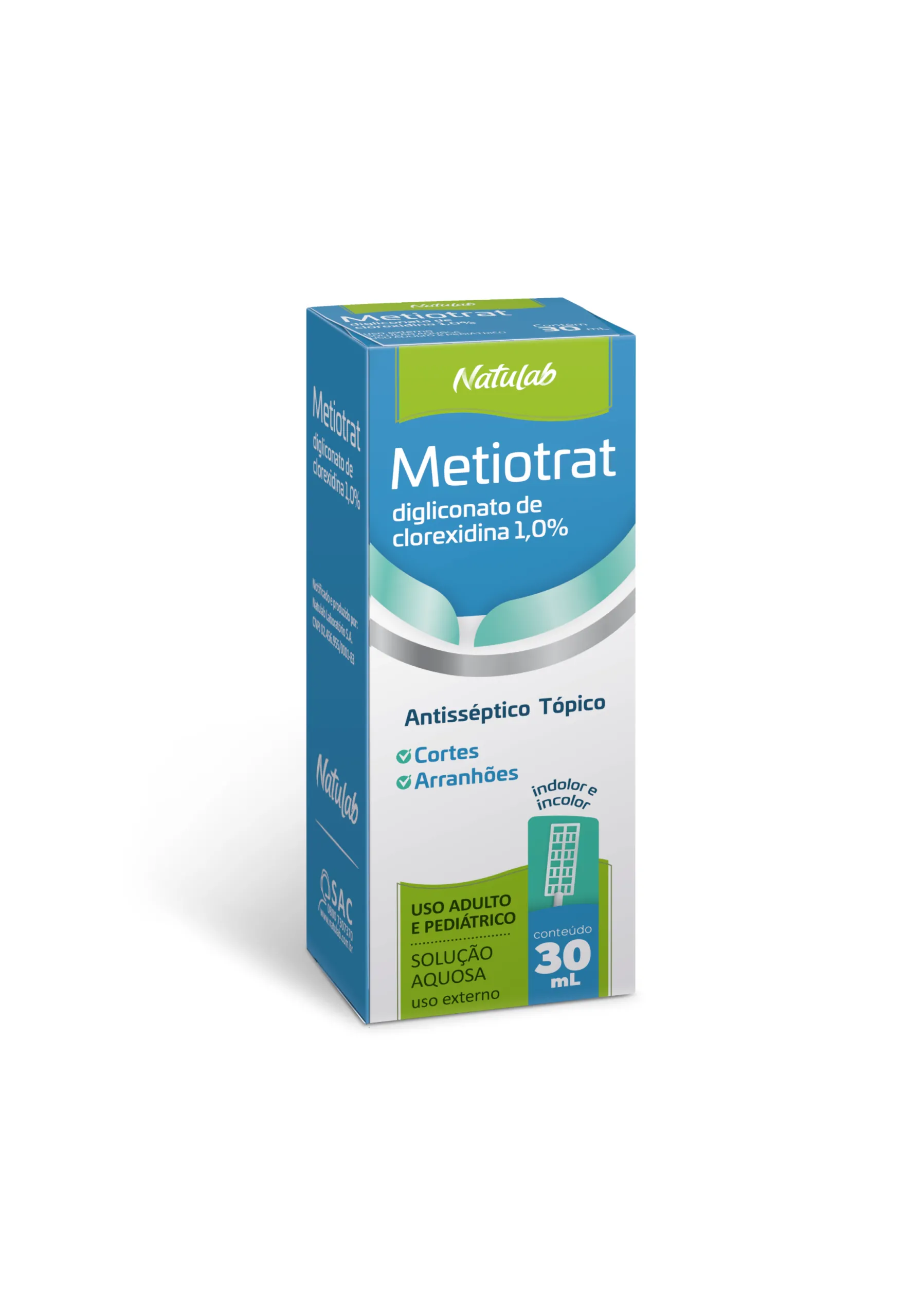 Metiotrat 10mg/ml Líquido Antisséptico para Curativos 30ml