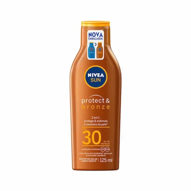 NIVEA SUN Protetor Solar Protect e Bronze FPS30 125ml
