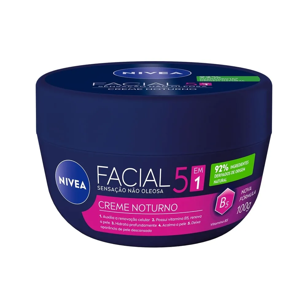 Creme Facial Nivea Nutritivo 5 em 1 Noturno 100g