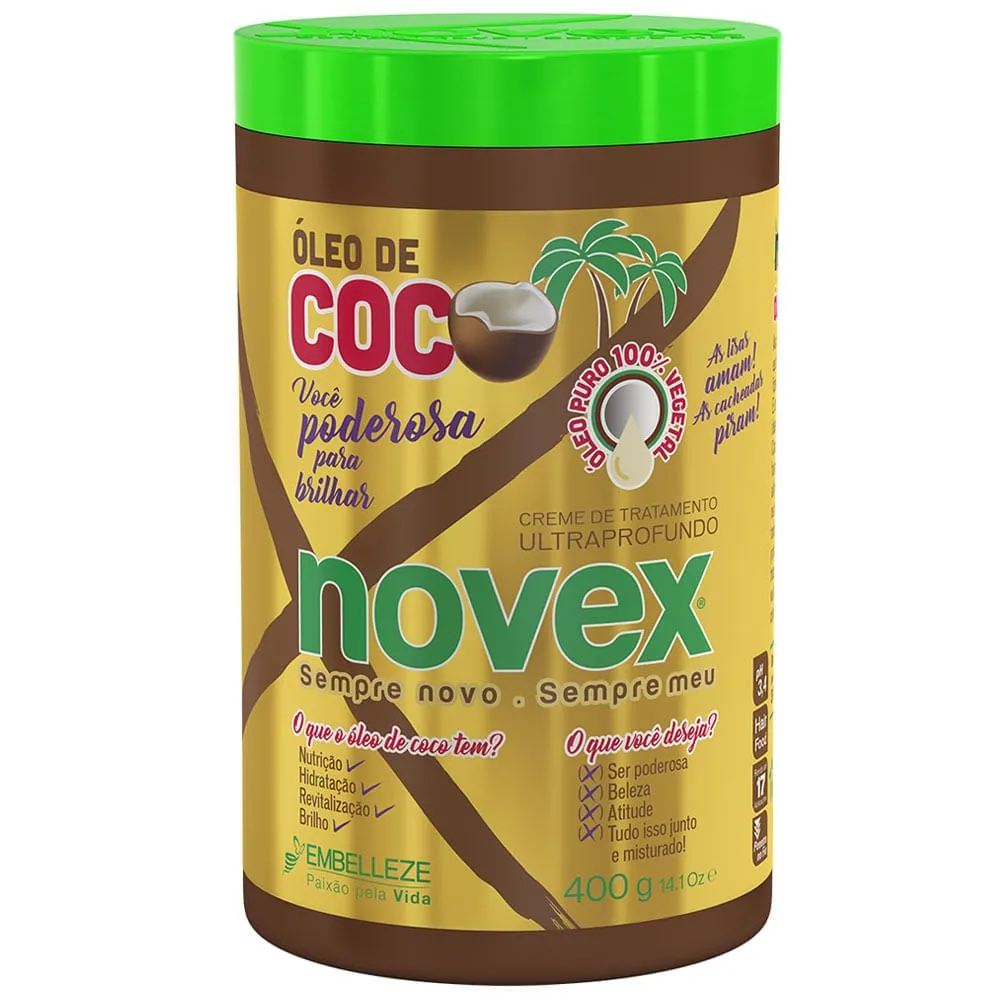 Creme de Tratamento Novex Óleo de Coco Embelleze Pote 400g