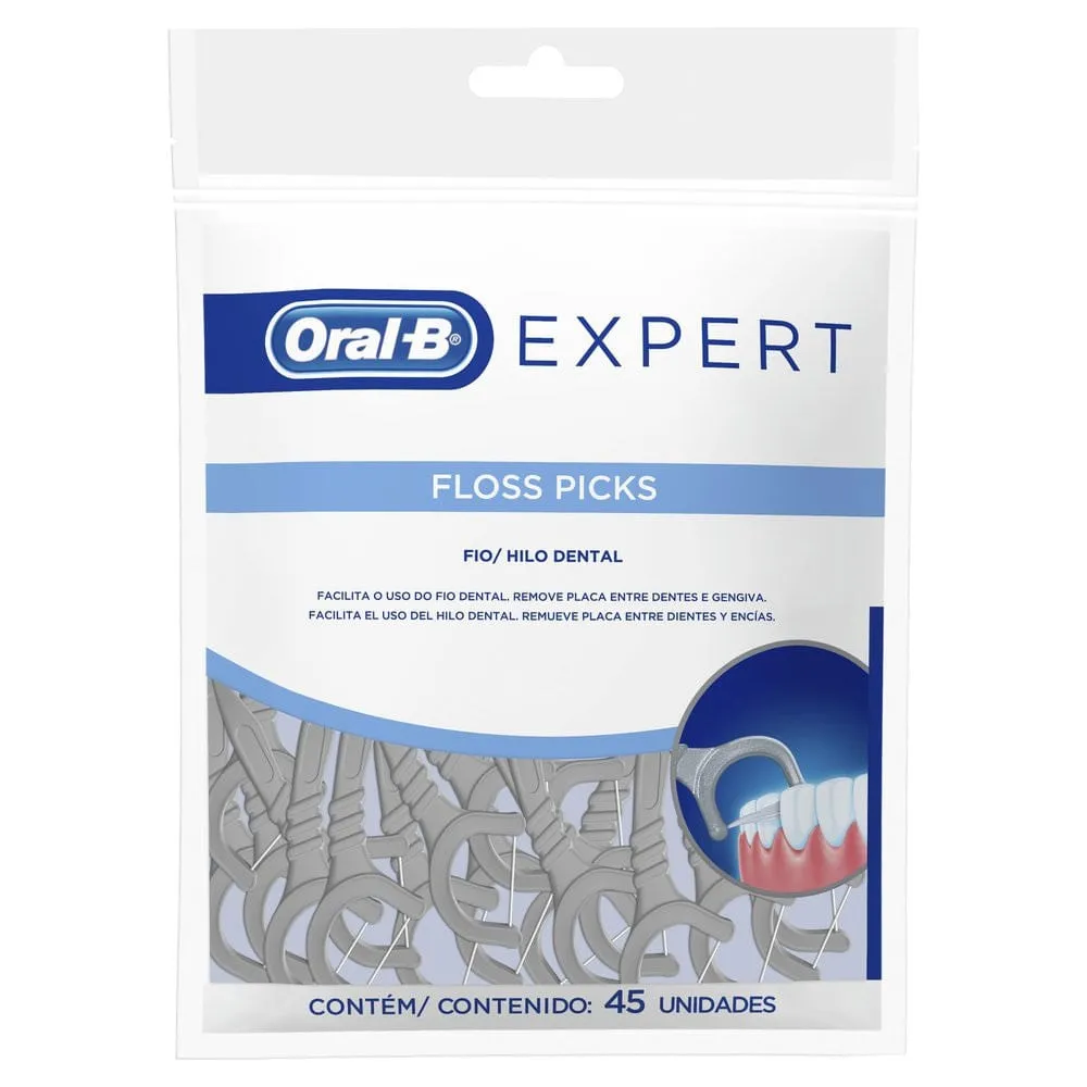 Fio Dental Oral-B Expert Floss Picks 45 unidades