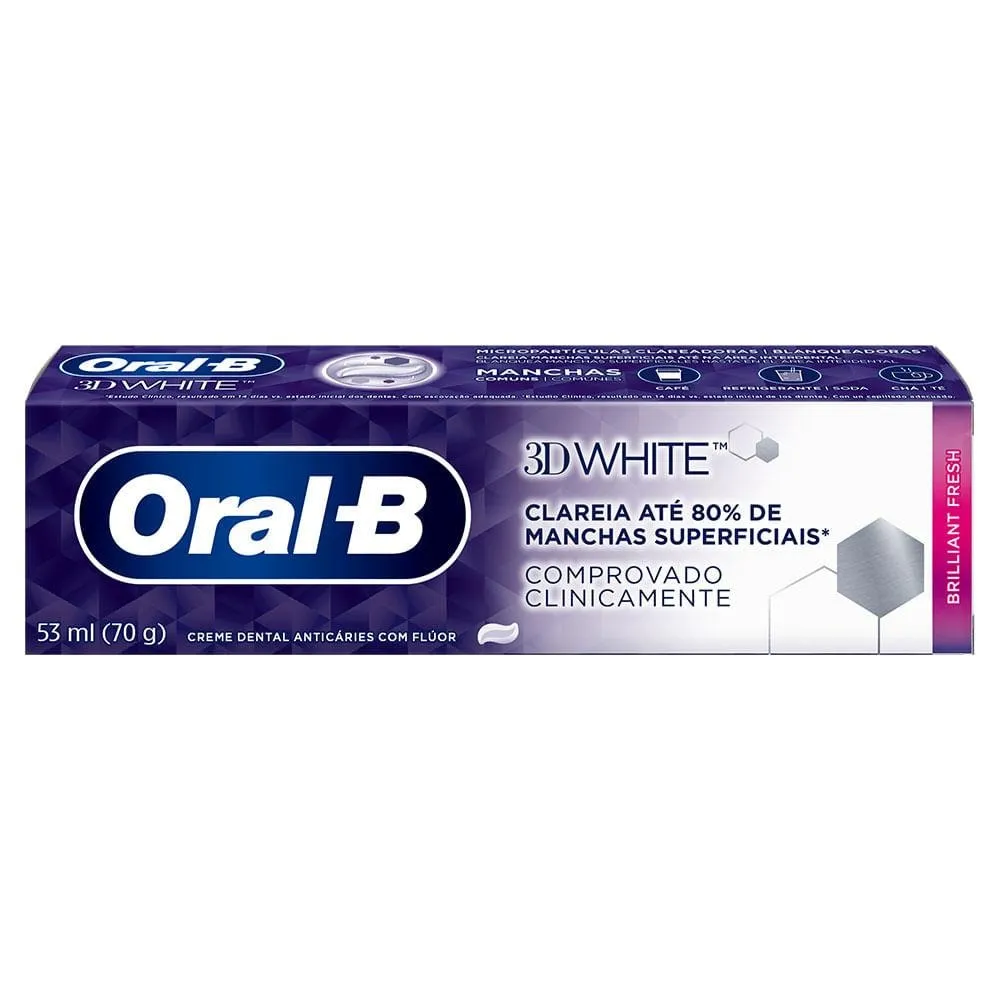 Creme Dental Oral-B 3D White Brilliant Fresh 70g