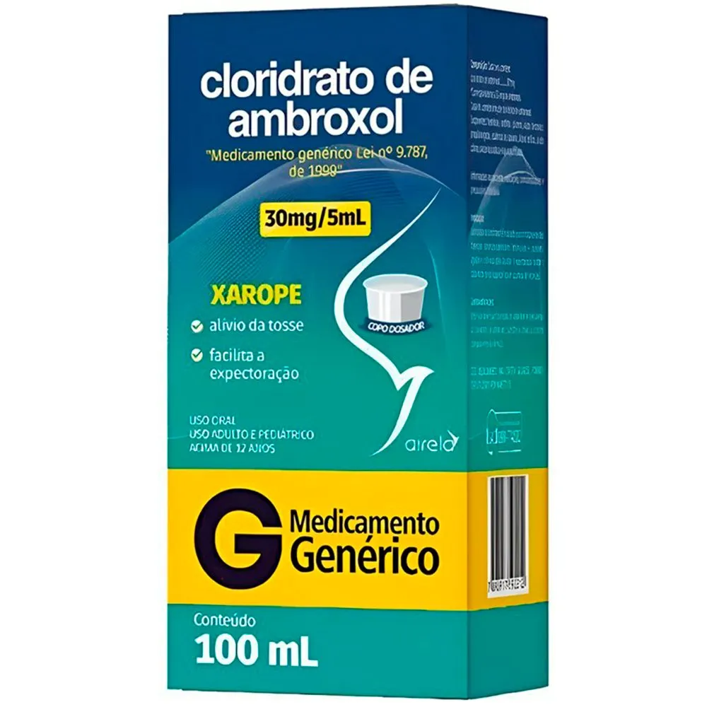Cloridrato de Ambroxol 30mg/5ml 100ml Xarope Airela