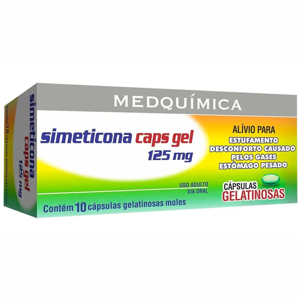 Simeticona 125mg 10 Cápsulas Gelatinosas Moles Medquimica