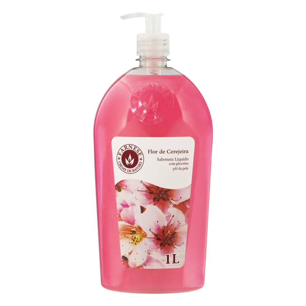 Farnese Flor de Cerejeira Sabonete Líquido com Glicerina 1L