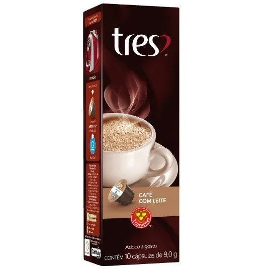 Cápsulas Três Café com Leite