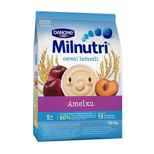 Cereal Danone Milnutri Arroz Aveia & Ameixa 180g